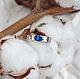 White gold 'FJORD' ring with blue sapphire. Rings. Unusual Gemstone Jewelry. My Livemaster. Фото №4