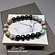 Браслет оберег стильный из бусин агата Счастливый. Браслет из бусин. accessories for men. Ярмарка Мастеров.  Фото №5