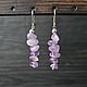 Серьги с аметистами. Серьги классические. Crystal Room. Интернет-магазин Ярмарка Мастеров.  Фото №2