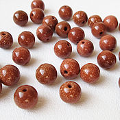 Материалы для творчества handmade. Livemaster - original item Aventurine 6 mm, 28951093 Beads Ball smooth, brown stone. Handmade.