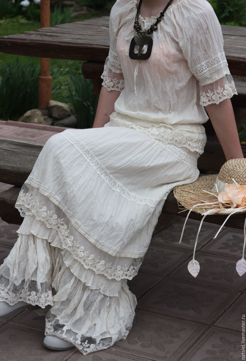 Свадебное платье из Батиста в стиле бохо