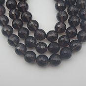 Материалы для творчества handmade. Livemaster - original item Smoky quartz faceted beads, cut 128 faces and trapezoidal. Handmade.