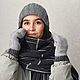 Заказать Вязаный шарф в клетку. MY FLOWER KNITTING. Ярмарка Мастеров. . Шарфы Фото №3