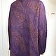 Long felted Cardigan jacket made of wool ' Purple fresh'. Jackets. Charmante Tutenafelt (crealanafr). My Livemaster. Фото №5