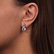 Серьги premium collection серебро 925 пробы в инкрустации фианитов. Серьги классические. MARIA GUSEVA Fashion Jewelry. Интернет-магазин Ярмарка Мастеров.  Фото №2