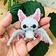 Заказать Летучая мышь из бисера игрушка амигуруми. Игрушки из бисера Gretta Amigurumi. Ярмарка Мастеров. . Амигуруми куклы и игрушки Фото №3