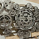 Large wall clock with rotating gears skeletons. Skeleton Clocks. KancyrevDecoration. Online shopping on My Livemaster.  Фото №2