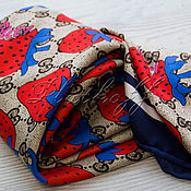 Аксессуары handmade. Livemaster - original item Silk neckerchief made of Gucci fabric 