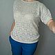 Заказать Топ " Снежинки " кашемир/ хлопок /люрекс. Вера / Kirshvery_knit (kirshvery) (kirshvery). Ярмарка Мастеров. . Топы Фото №3