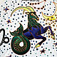 Zodiac sign Capricorn-plate on the wall-gift to Capricorns. Decorative plates. Art by Tanya Shest. My Livemaster. Фото №5