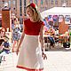 Author's felted dress 'Red and white', Klimkin Galina, Dresses, Losino-Petrovsky,  Фото №1