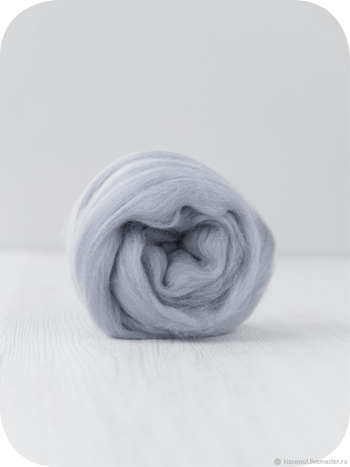 Merino Austr. Grey shebby 19 microns. DHG Italy. wool for felting, Felting materials, Berdsk,  Фото №1