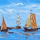 Painting the Sea, boats, sail. Pictures. Paint with Love (lotmarket). Online shopping on My Livemaster.  Фото №2