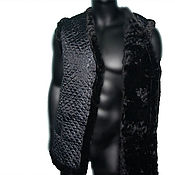 Мужская одежда handmade. Livemaster - original item Vest made of sheep fur 