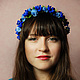 Order A wreath on the head 'With blue flowers and blackberries'. FLOWERRINA (flowerina). Livemaster. . Tiaras Фото №3