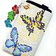For phones handmade. Phone case beaded butterfly Effect. Jewelry from Gold fish. Fair Masters.
