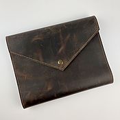 Канцелярские товары handmade. Livemaster - original item Brown diary on leather rings. Handmade.