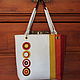 Leatheк white yellow red colourful bag with dots. Classic Bag. Leather  Art  Phantasy. Online shopping on My Livemaster.  Фото №2