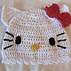 ШАПКА-КОШКА  "Hello Kitty"  вязаная лето. Шапки. Gala  Devi crochet design ВЯЗАНИЕ. Интернет-магазин Ярмарка Мастеров.  Фото №2