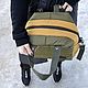 Сумка  рюкзак стеганый из плащевки Double.Mustard&Khaki. Рюкзаки. Марина Чигвинцева. Ярмарка Мастеров.  Фото №5