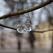 Украшения handmade. Livemaster - original item Earrings with rock crystal Spring thaw, drop earrings, earrings.. Handmade.