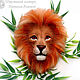 Brooch pendant lion Aslan felted wool (Lion). Felted Toy. Woolen Zoo. My Livemaster. Фото №4