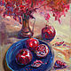 Oil painting 'Pomegranate evening', 80-70 cm, pomegranates, Pictures, Nizhny Novgorod,  Фото №1