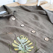 Одежда handmade. Livemaster - original item Copy of Bright linen Shirt with embroidery. Handmade.