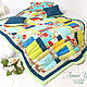 Лоскутное одеяло и подушки Летнее утро. Одеяла. LA-Design (patchwork). Ярмарка Мастеров.  Фото №4