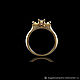Заказать Кольцо "Цветок" из золота 585 пробы с бриллиантом. BUGAKOV jewelry. Ярмарка Мастеров. . Кольца Фото №3