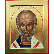 Картины и панно handmade. Livemaster - original item Saint Nicholas icon, the Icon of Saint Nicholas the Wonderworker, Nicholas the icon Nikola. Handmade.