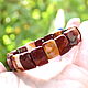Order Bracelet made of natural Jasper with cut. naturalkavni. Livemaster. . Bead bracelet Фото №3