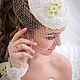 Свадебная вуалетка "Келли"-Женская шляпа. Вуалетка. Bridal Dreams (Свадебные аксессуары). Ярмарка Мастеров.  Фото №4