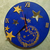 Для дома и интерьера handmade. Livemaster - original item Wall clock "Nochenka". Handmade.