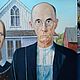 Order Oil painting 'American Gothic', copy. Zhanne Shepetova. Livemaster. . Pictures Фото №3