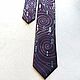 Purple Klimt tie, author's painting, narrow 5.5 cm. Ties. Exclusive hand painted. Online shopping on My Livemaster.  Фото №2