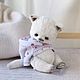 Заказать Белый котёнок тедди милый котик teddy cat кот игрушка. LuckyBearsShop. Ярмарка Мастеров. . Тедди Зверята Фото №3