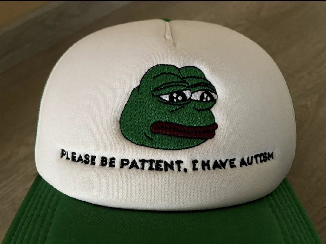 Кепка с pepe «please be patient, i have autism” в интернет-магазине на ...