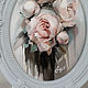 Картина с пионами розами в рамке из литого пластика 40х32 см. Картины. Дизайнерские картины Елены Хухаревой. Ярмарка Мастеров.  Фото №6