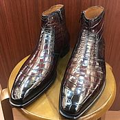 Обувь ручной работы handmade. Livemaster - original item Men`s ankle boots made of genuine crocodile leather.. Handmade.