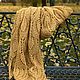 Заказать Объемный горчичный шарф, палантин с бисером. IRINA GRUDKINA Handmade Knitwear. Ярмарка Мастеров. . Шарфы Фото №3