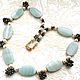 Necklace 'Blue lake' (amazonite, pearl). Necklace. Pani Kratova (panikratova). Online shopping on My Livemaster.  Фото №2