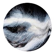 Абстрактная картина из смолы - Дыхание океана 78 см