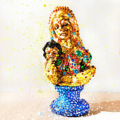 Для дома и интерьера ручной работы. Ярмарка Мастеров - ручная работа La estatuilla de amor. Mamá y bebé escultura Klimt. Un regalo para mi mamá. Handmade.