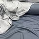 Тенсель серый с листьями папоротника монохром 250 см. Ткани. ЗОЛУШКА ✂️Ткани для дома. Интернет-магазин Ярмарка Мастеров.  Фото №2
