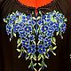 Order Women's embroidered blouse 'Violet fireworks' LR4-283. babushkin-komod. Livemaster. . Blouses Фото №3