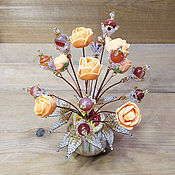 Цветы и флористика handmade. Livemaster - original item Carnelian flowers 