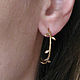 Leaf earrings, ring earrings, gold leaf earrings. Congo earrings. Irina Moro. My Livemaster. Фото №6