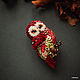 Order Brooch 'Sovushka Cranberry». Owl is the barn owl. Coffeelena. Livemaster. . Brooches Фото №3