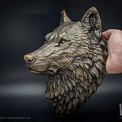 Для дома и интерьера handmade. Livemaster - original item Proud Wolf Wall Sculpture, Animal Head Home Decor Art. Handmade.